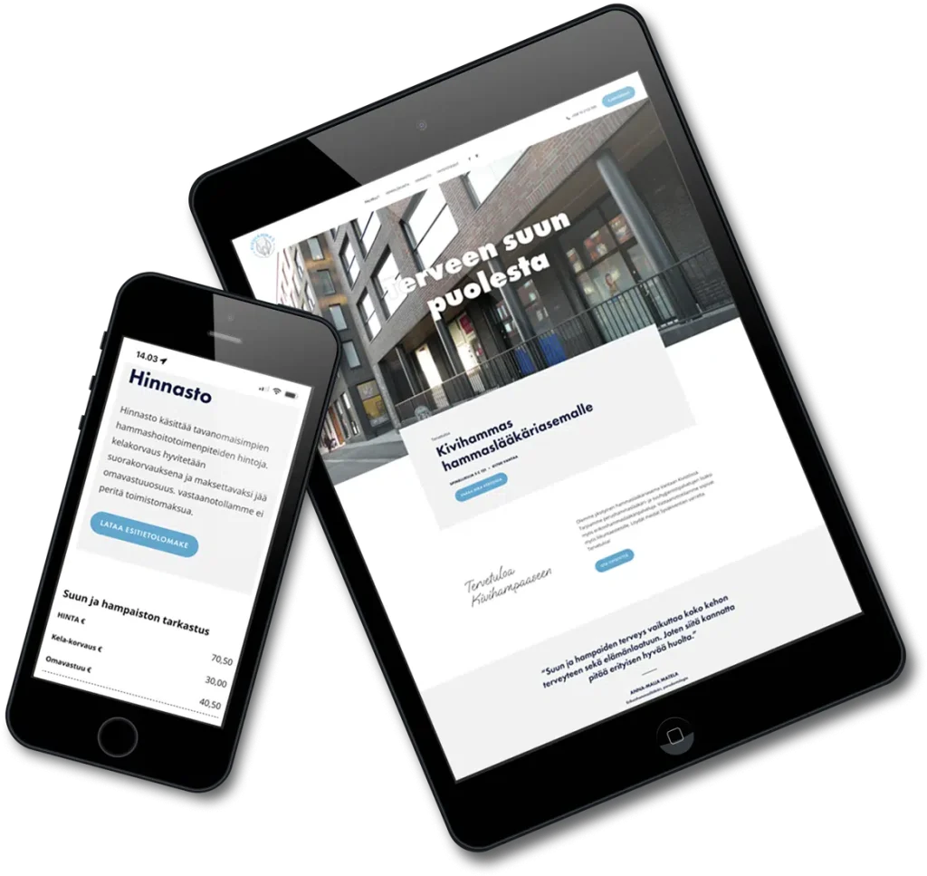 Kivihammas mobiilinäkymä